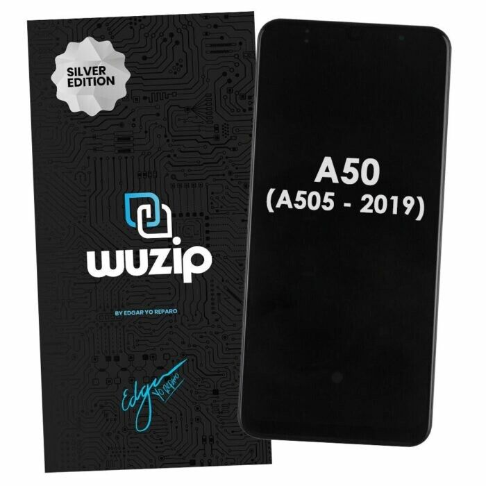 modulo samsung a50 a505 c/marco silver edition