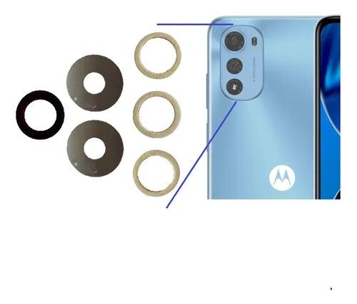 vidrio de camara motorola e32 (3 en 1)