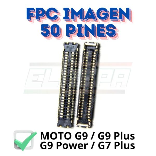 fpc motorola moto g9 / g9 plus / g9 power / g7 plus 50 pines imagen macho