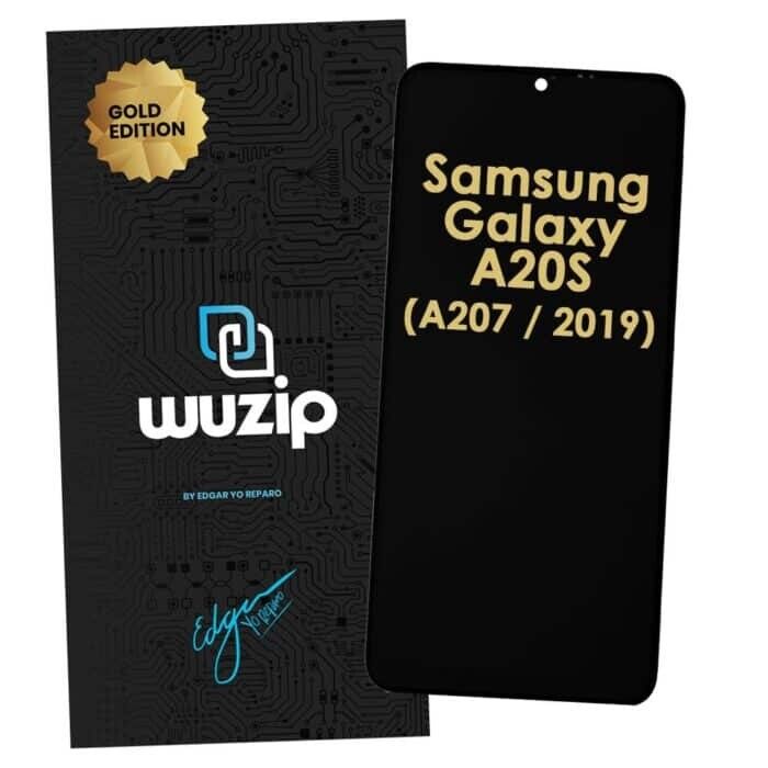 modulo samsung a20s c/marco gold edition