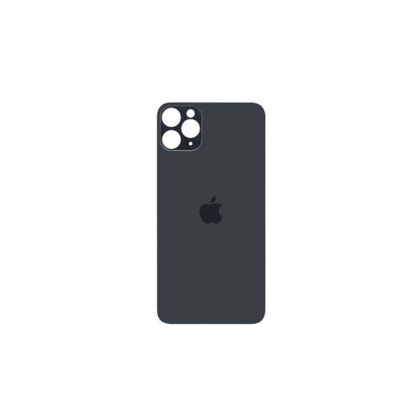 tapa trasera iphone 11 pro max big hole gray space / gris espacial
