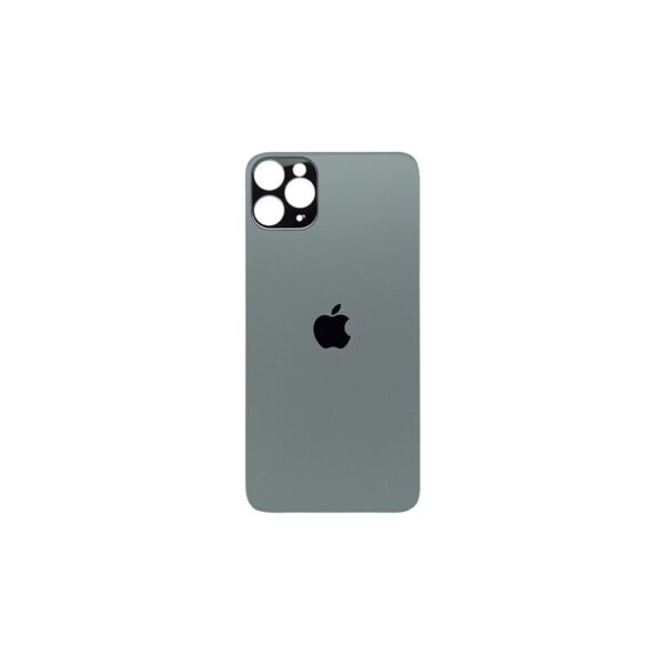 tapa trasera iphone 11 pro max big hole green midnight / verde medianoche