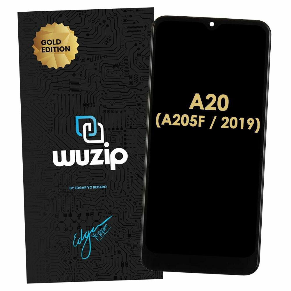 modulo samsung a20 a205f c/marco gold edition
