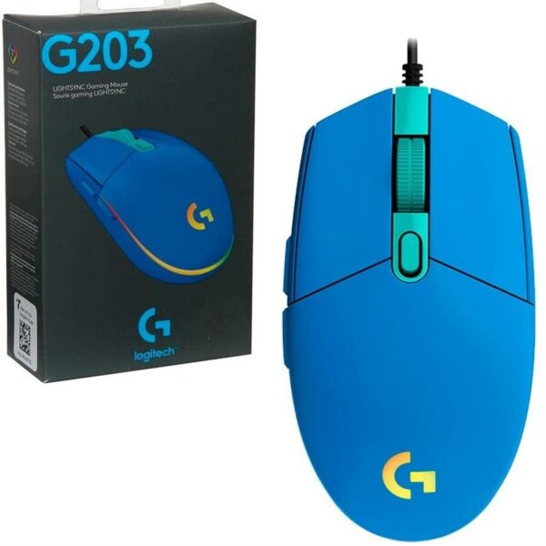 mouse gamer logitech g203 lightsync blue