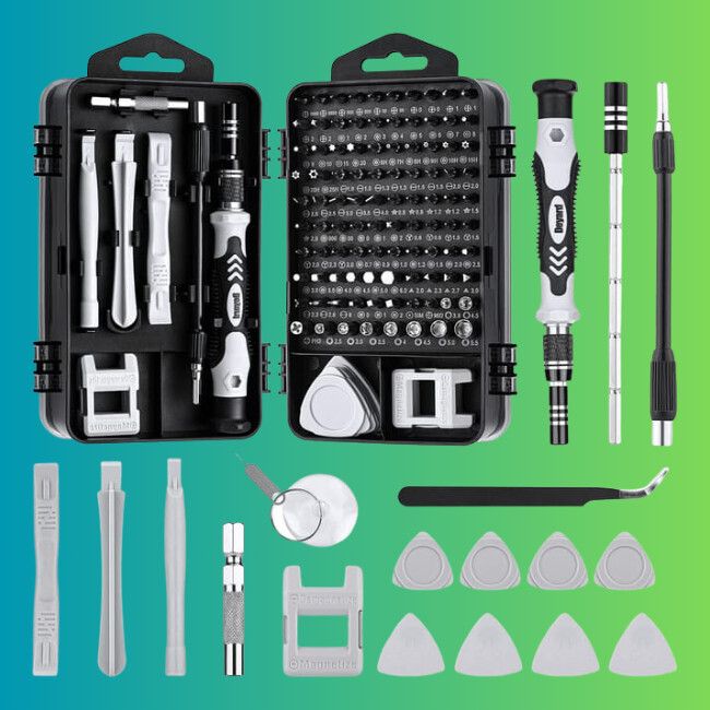 destornillador con kit inicial 115 piezas