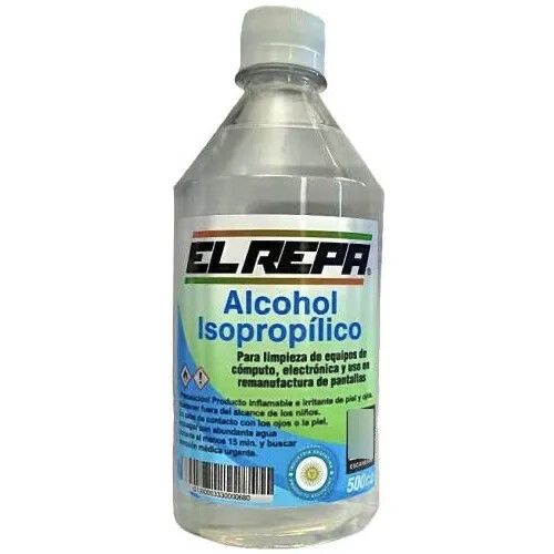 alcohol isopropilico maxima pureza 500cc el repa