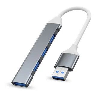 hub xaea 4 puertos c/cable usb modx 0011 plateado