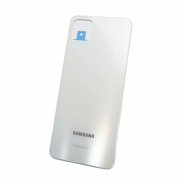 tapa trasera samsung a22 5g con logo sin lente blanco 
