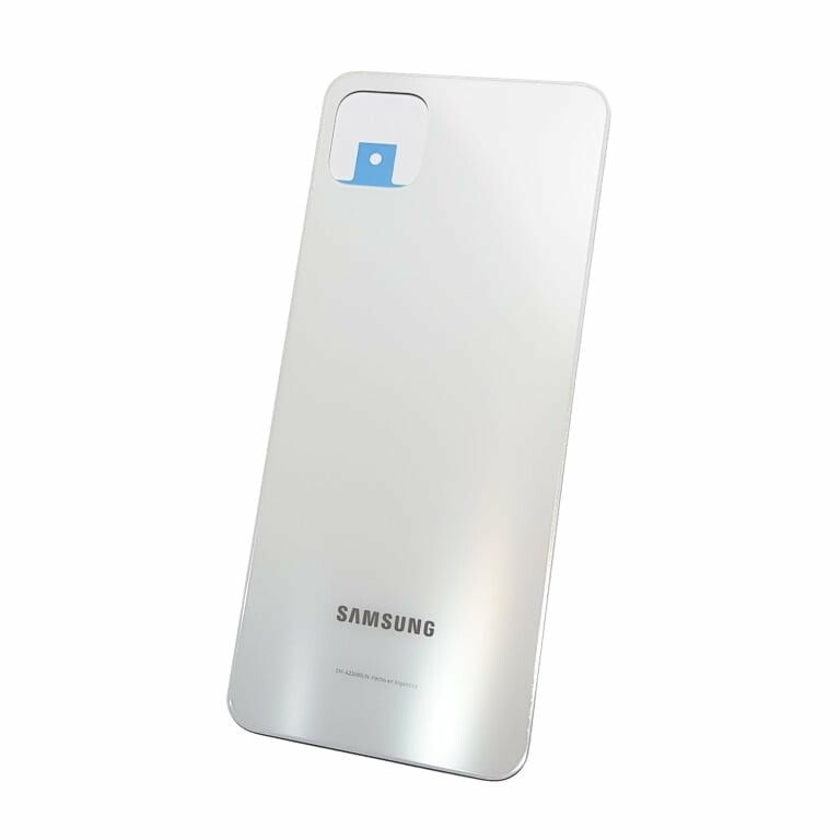 tapa trasera samsung a22 5g con logo sin lente blanco 