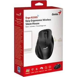 mouse genius ergo 8230s black wireless