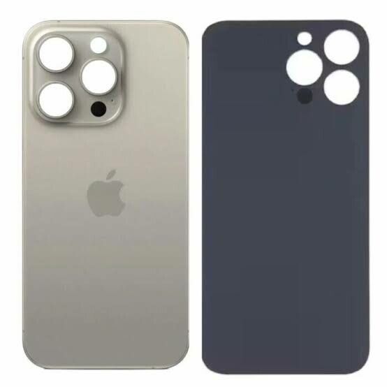 tapa trasera iphone 15 pro max sin lente plateado