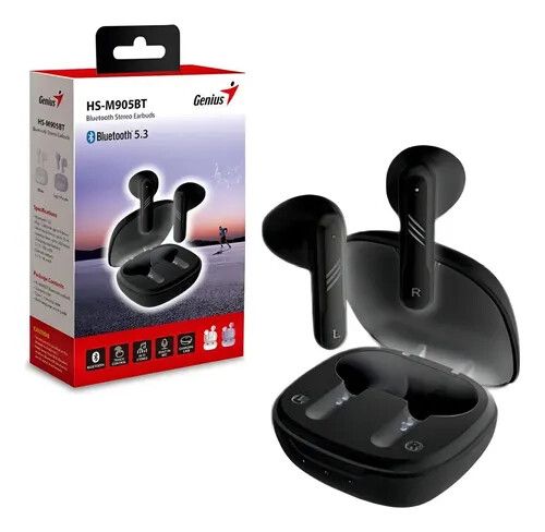 auriculares genius hs m905bt bt5.0 black auriculares genius hs m905bt bt5.0 black