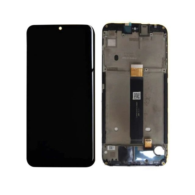 modulo moto e6 plus con marco negro gostter