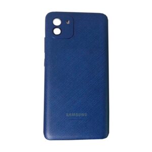 Tapa Trasera Samsung A03S - Con Logo - Con Botonera Volumen- Azul 