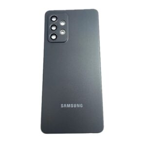 Tapa Trasera Samsung A52 / A52S - Con Logo - Con Lente -  Negro 