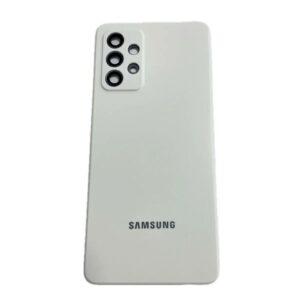 Tapa Trasera Samsung A52 / A52S - Con Logo - Con Lente - Blanco 