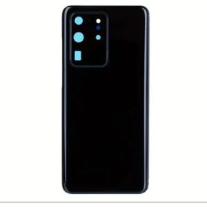 Tapa Trasera Samsung S20 Ultra - Con Logo - Con Lente -  Negro 