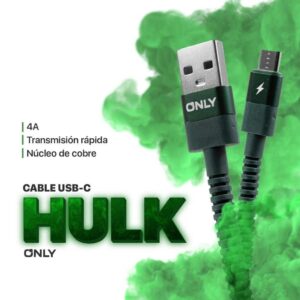 CABLE USB HULK TIPO C VERDE