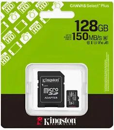 Memoria Micro SD 128GB C10 KINGSTON CANVAS SELECT PLUS G3 150 Mbs