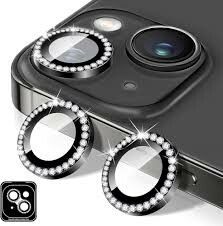 PROTECTOR DE CAMARA STRASS IPHONE 11 / 12 / 12 MINI -PLATA