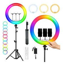 ARO LUZ RGB 45CM + TRIPODE 2M + FUENTE Y CONTROL