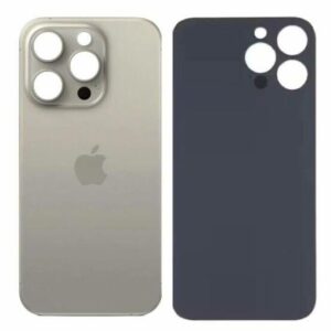 Tapa Trasera iPhone 15 Pro Max - Sin Lente - Plateado