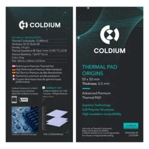 Pad Térmico Coldium Origins 50x50x0.5mm